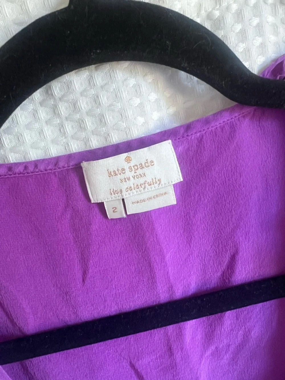 kate spade Violet Ruffle Scoop Neck Sleeveless tank